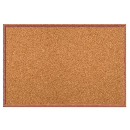 United Visual Products Decor Wood Combo Board, 48"x36", Cherry/White Porcelain & Keylime UV703DEFAB-CHERRY-WHTPORC-KEYLIME